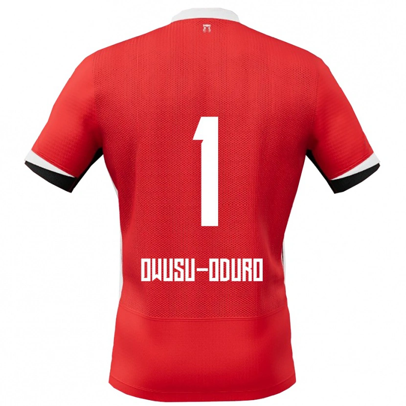 Danxen Mujer Camiseta Rome Jayden Owusu-Oduro #1 Rojo Blanco 1ª Equipación 2025/26 La Camisa