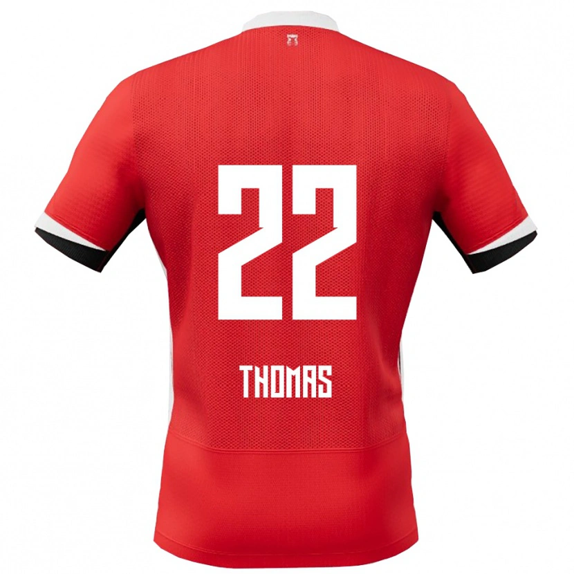 Danxen Mujer Camiseta Kealyn Thomas #22 Rojo Blanco 1ª Equipación 2025/26 La Camisa