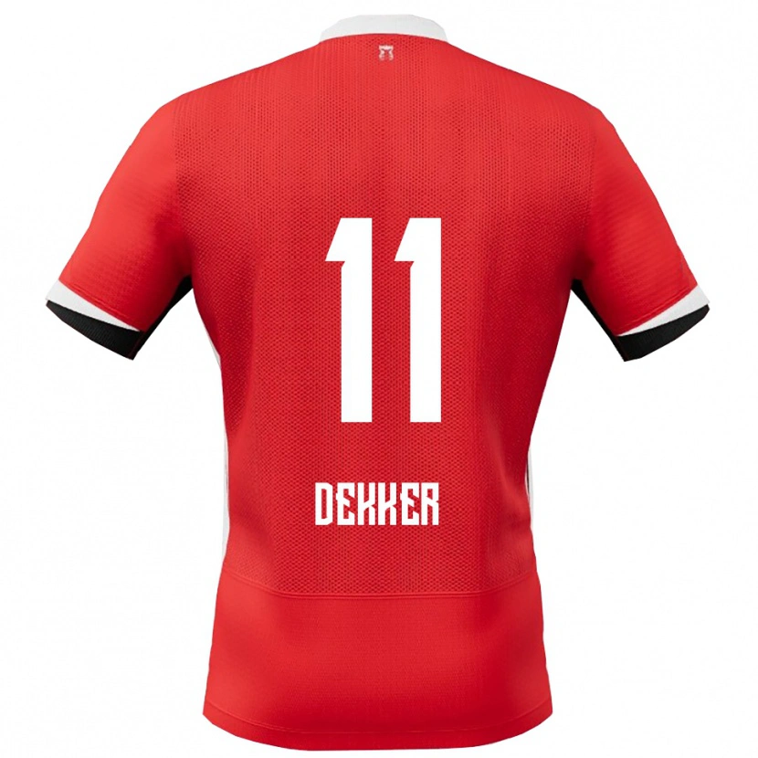 Danxen Mujer Camiseta Isabella Dekker #11 Rojo Blanco 1ª Equipación 2025/26 La Camisa
