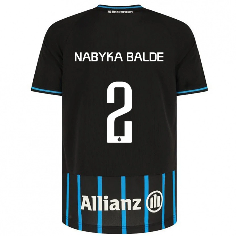 Danxen Mujer Camiseta Mamadou Balde #2 Negro Azul 1ª Equipación 2025/26 La Camisa