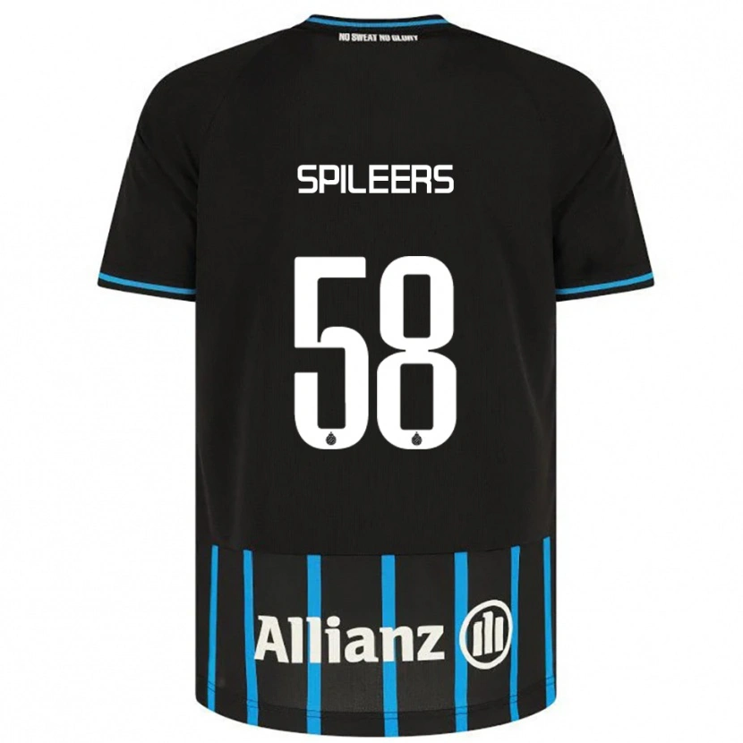 Danxen Mujer Camiseta Jorne Spileers #58 Negro Azul 1ª Equipación 2025/26 La Camisa