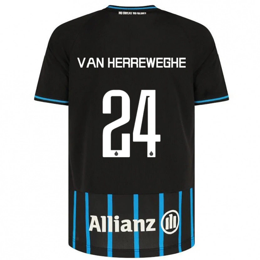 Danxen Mujer Camiseta Febe Van Herreweghe #24 Negro Azul 1ª Equipación 2025/26 La Camisa