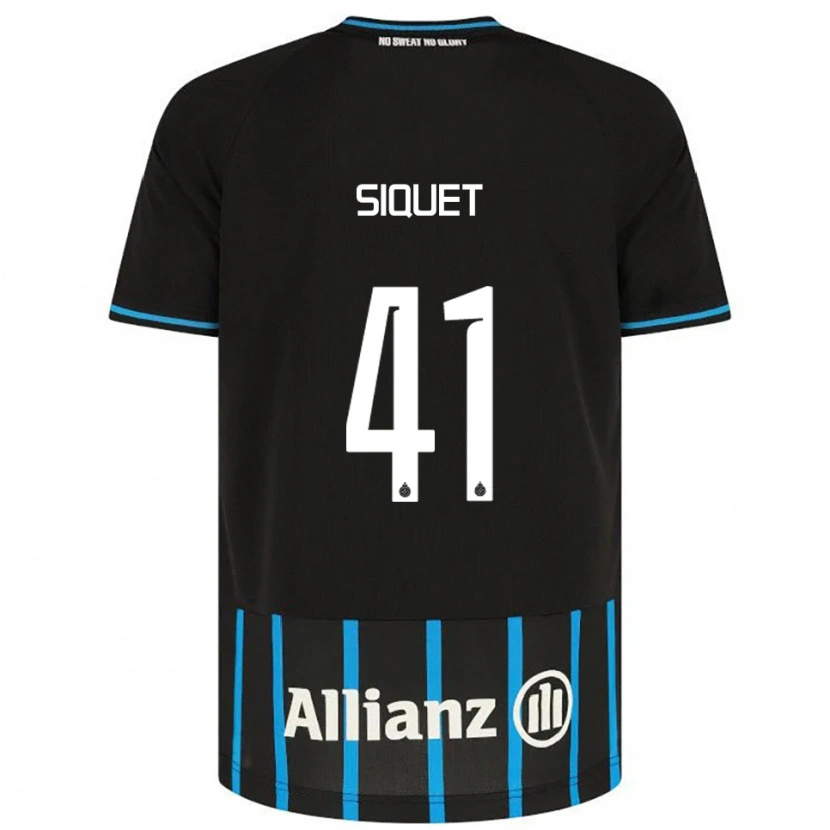 Danxen Mujer Camiseta Hugo Siquet #41 Negro Azul 1ª Equipación 2025/26 La Camisa