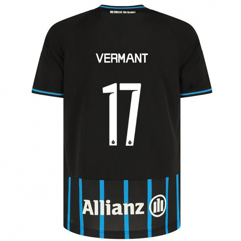 Danxen Mujer Camiseta Romeo Vermant #17 Negro Azul 1ª Equipación 2025/26 La Camisa