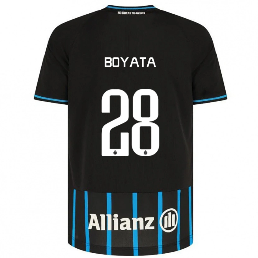 Danxen Mujer Camiseta Dedryck Boyata #28 Negro Azul 1ª Equipación 2025/26 La Camisa