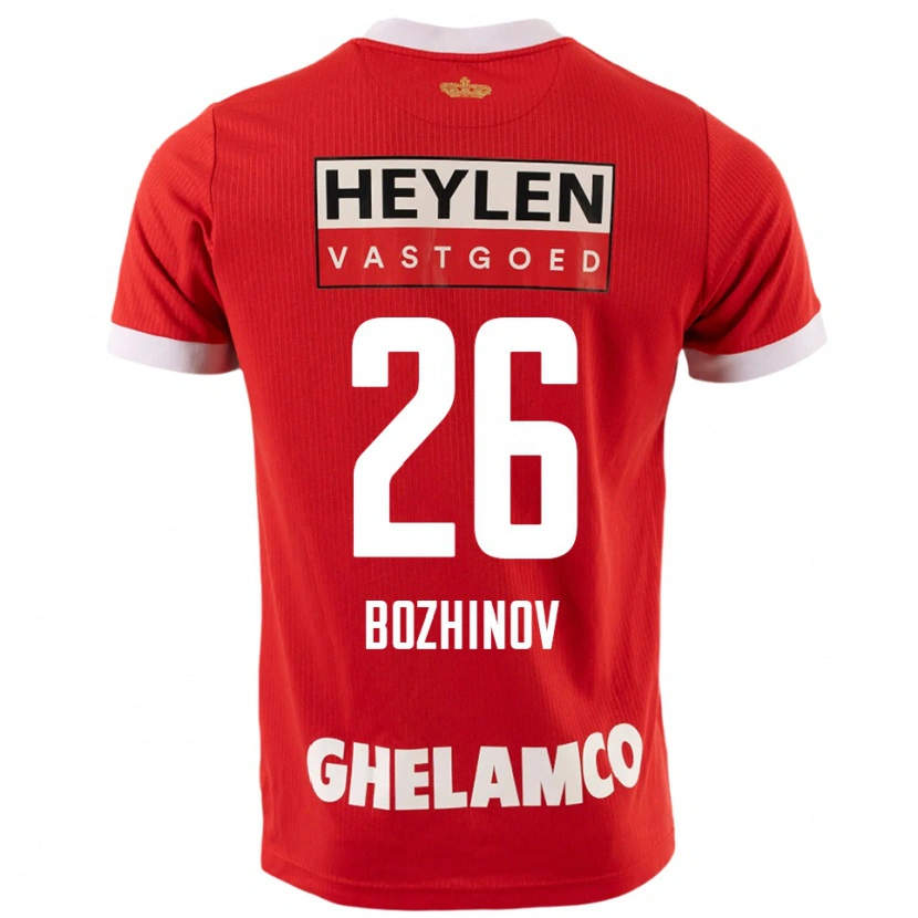 Danxen Mujer Camiseta Rosen Bozhinov #26 Rojo Blanco 1ª Equipación 2025/26 La Camisa