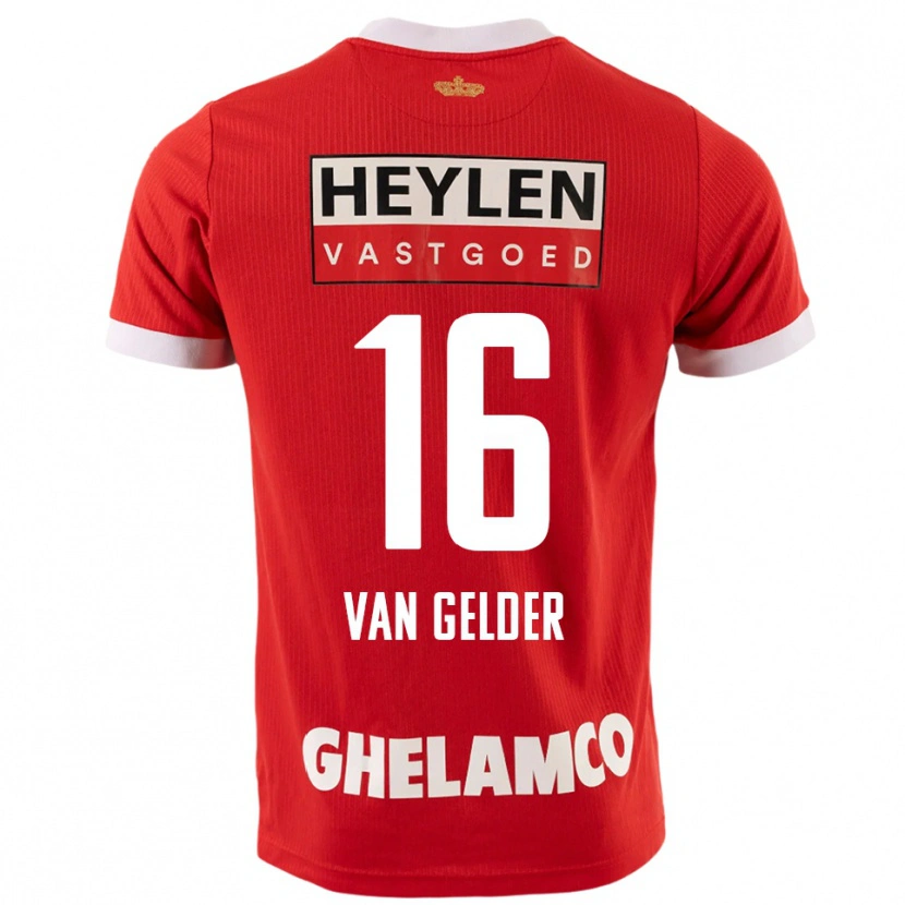 Danxen Mujer Camiseta Louie Van Gelder #16 Rojo Blanco 1ª Equipación 2025/26 La Camisa
