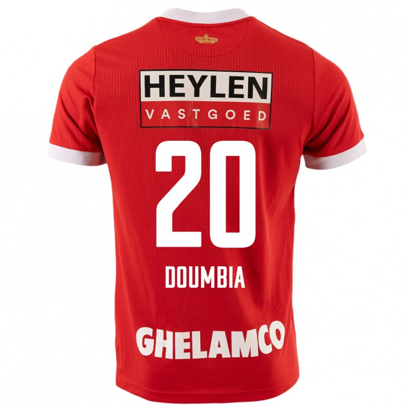 Danxen Mujer Camiseta Mahamadou Doumbia #20 Rojo Blanco 1ª Equipación 2025/26 La Camisa