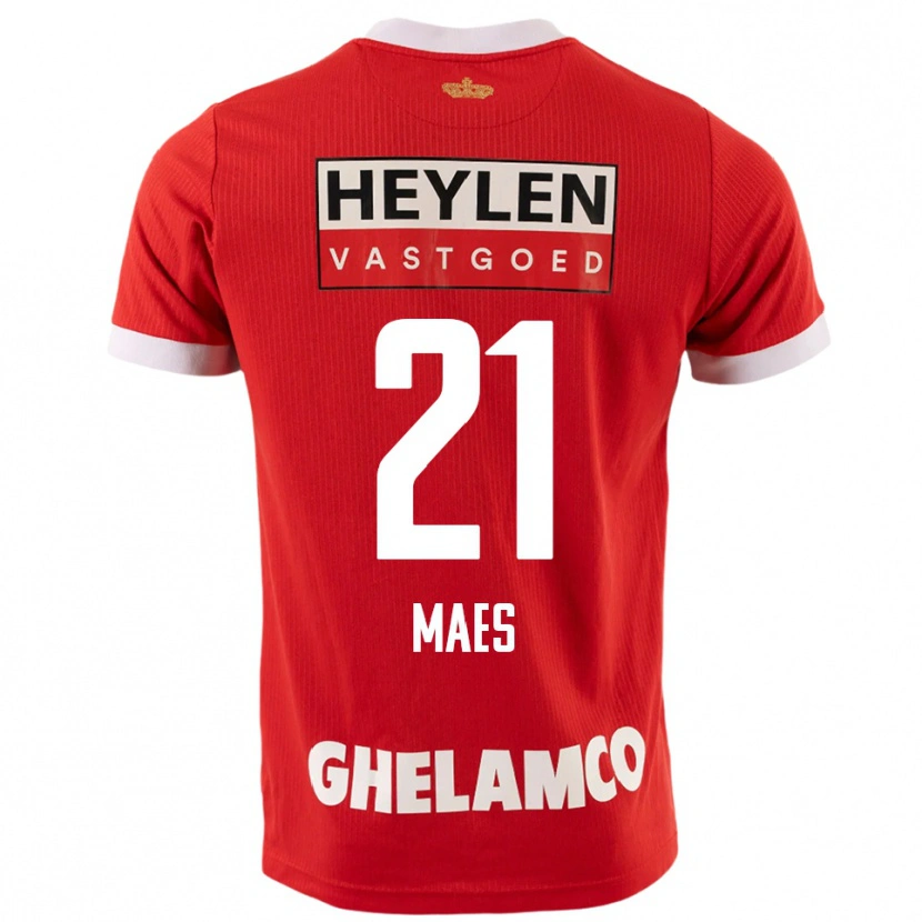 Danxen Mujer Camiseta Noa Maes #21 Rojo Blanco 1ª Equipación 2025/26 La Camisa