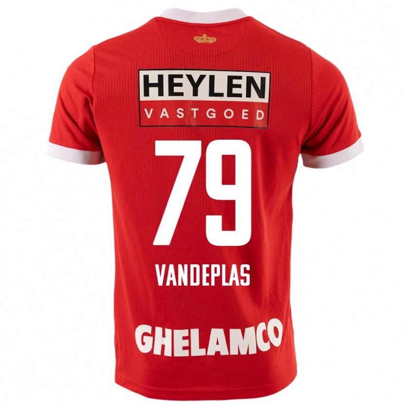Danxen Mujer Camiseta Gerard Vandeplas #79 Rojo Blanco 1ª Equipación 2025/26 La Camisa