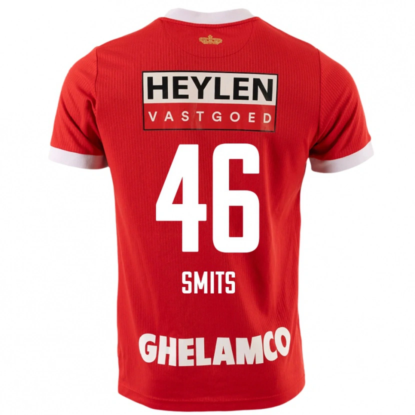 Danxen Mujer Camiseta Milan Smits #46 Rojo Blanco 1ª Equipación 2025/26 La Camisa