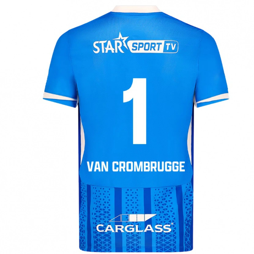 Danxen Mujer Camiseta Hendrik Van Crombrugge #1 Azul Blanco 1ª Equipación 2025/26 La Camisa