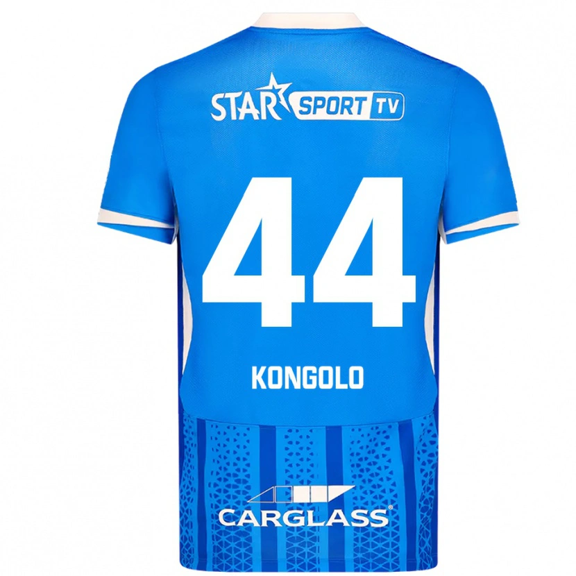 Danxen Mujer Camiseta Josué Kongolo #44 Azul Blanco 1ª Equipación 2025/26 La Camisa