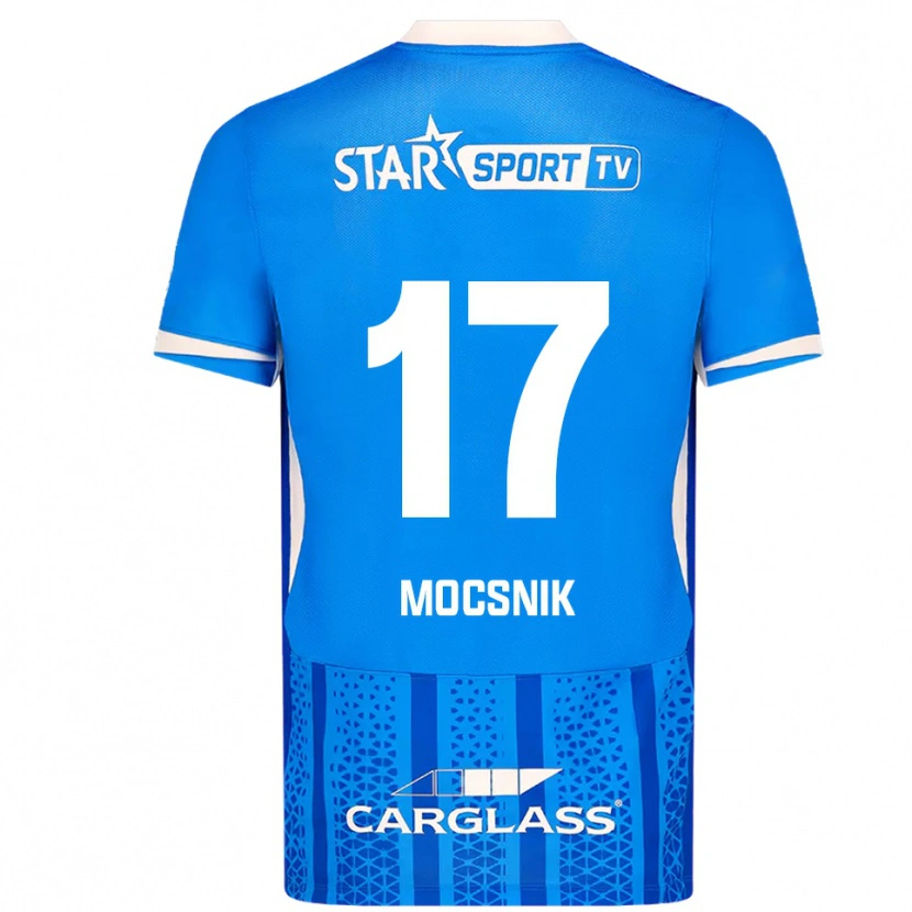 Danxen Mujer Camiseta Manu Mocsnik #17 Azul Blanco 1ª Equipación 2025/26 La Camisa