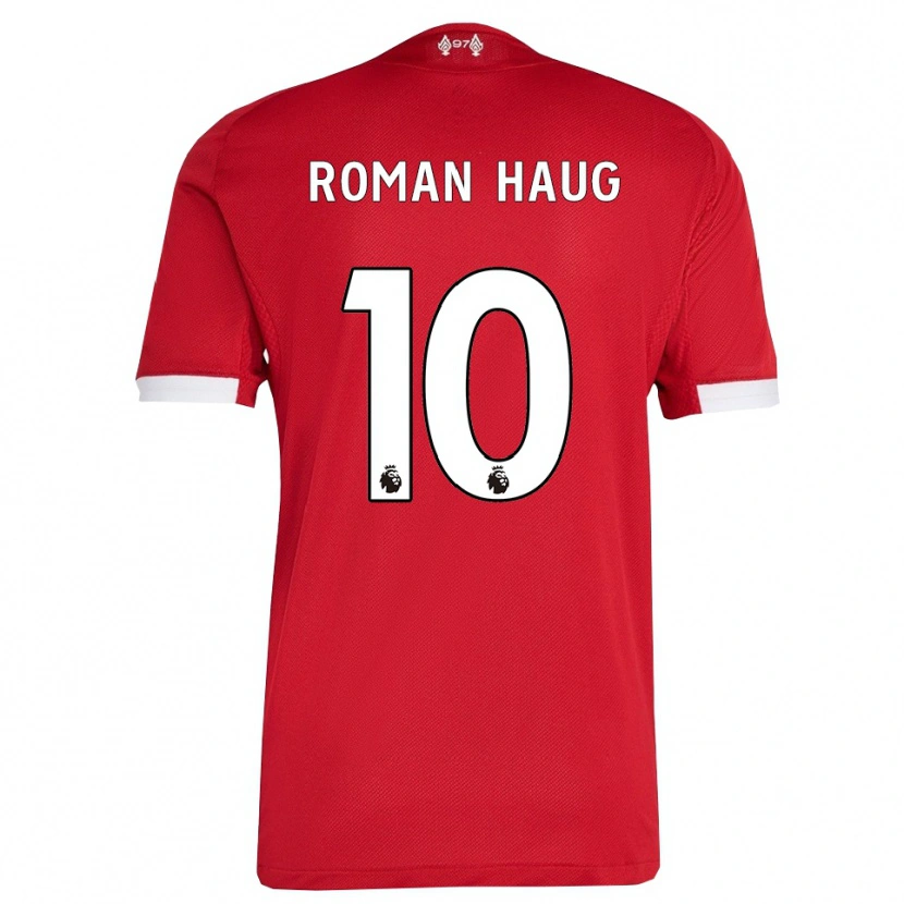 Danxen Mujer Camiseta Sophie Román Haug #10 Rojo Blanco 1ª Equipación 2025/26 La Camisa