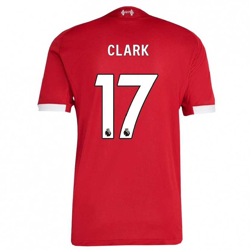 Danxen Mujer Camiseta Jenna Clark #17 Rojo Blanco 1ª Equipación 2025/26 La Camisa