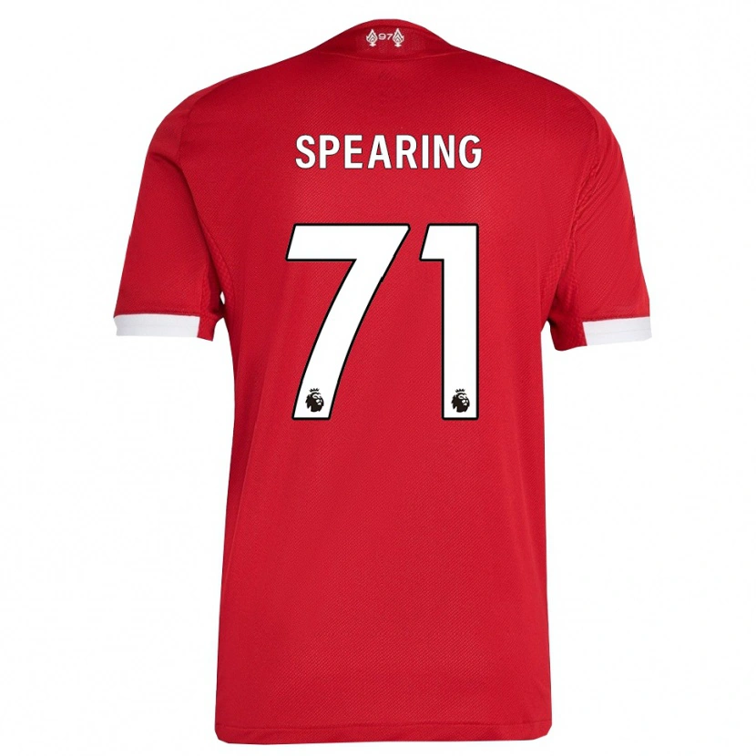 Danxen Mujer Camiseta Jay Spearing #71 Rojo Blanco 1ª Equipación 2025/26 La Camisa