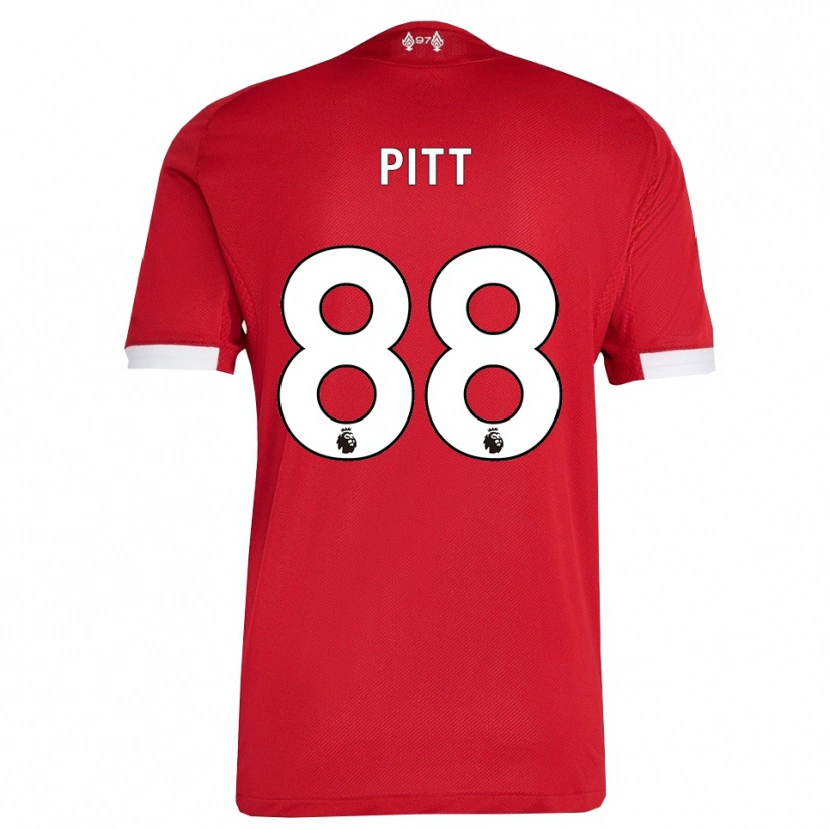 Danxen Mujer Camiseta Lucas Pitt #88 Rojo Blanco 1ª Equipación 2025/26 La Camisa
