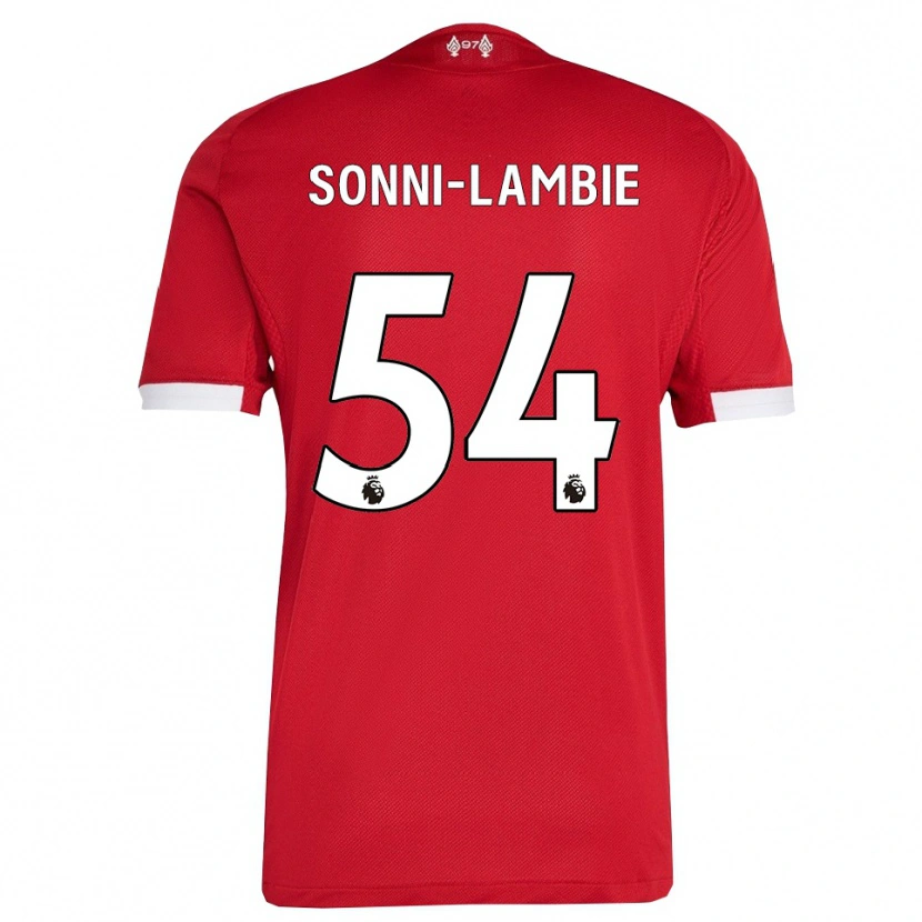 Danxen Mujer Camiseta Joshua Sonni-Lambie #54 Rojo Blanco 1ª Equipación 2025/26 La Camisa