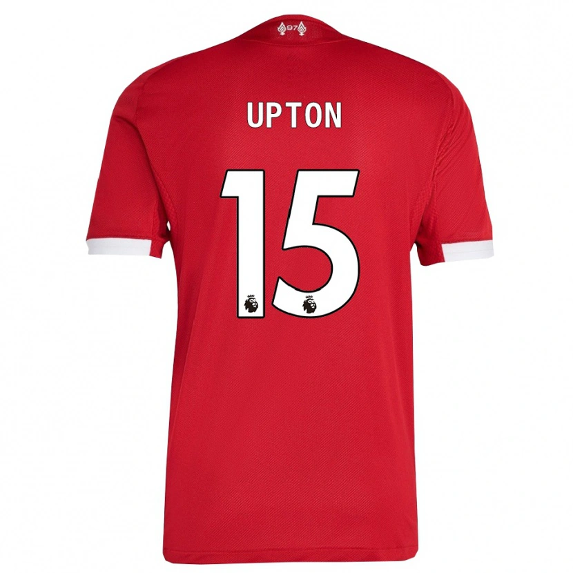 Danxen Mujer Camiseta Joe Upton #15 Rojo Blanco 1ª Equipación 2025/26 La Camisa