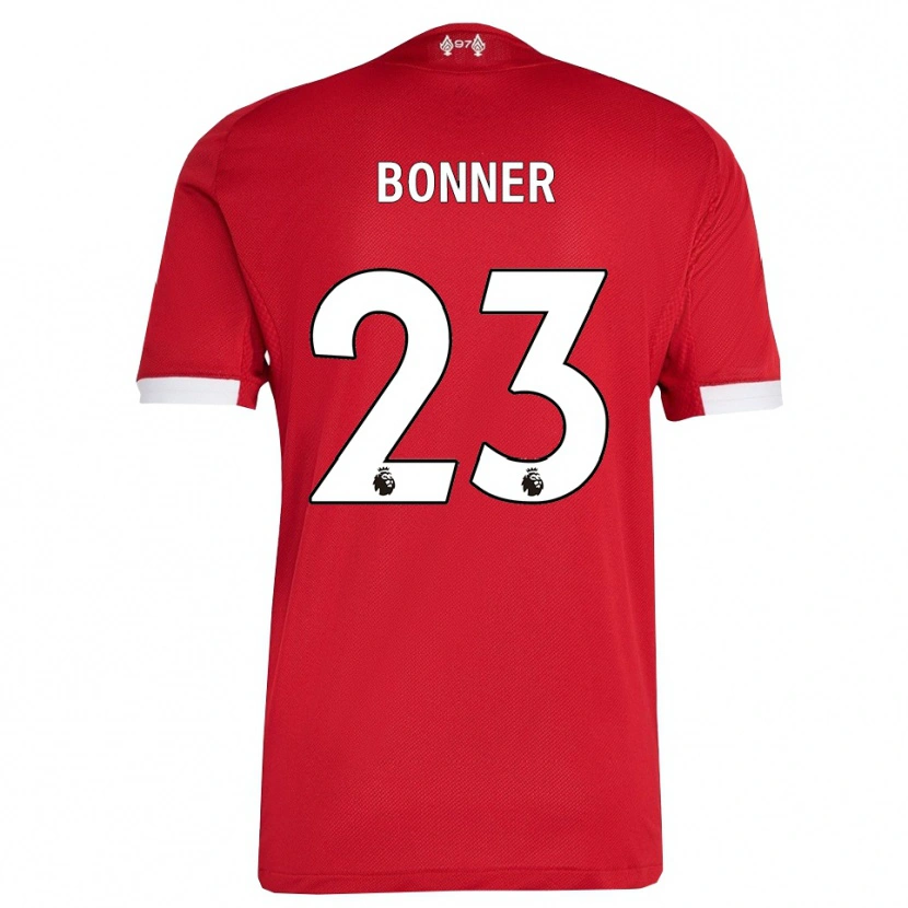 Danxen Mujer Camiseta Gemma Bonner #23 Rojo Blanco 1ª Equipación 2025/26 La Camisa