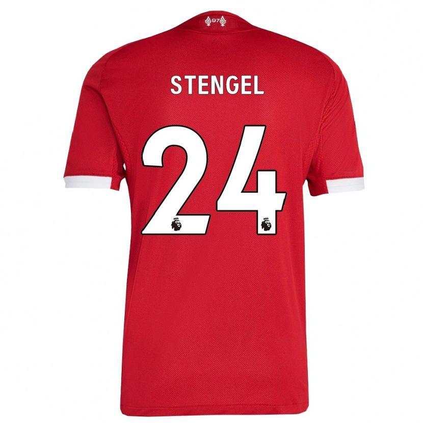 Danxen Mujer Camiseta Katie Stengel #24 Rojo Blanco 1ª Equipación 2025/26 La Camisa