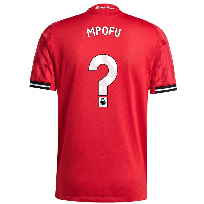 Danxen Mujer Camiseta Camron Mpofu #0 Rojo Negro Blanco 1ª Equipación 2025/26 La Camisa