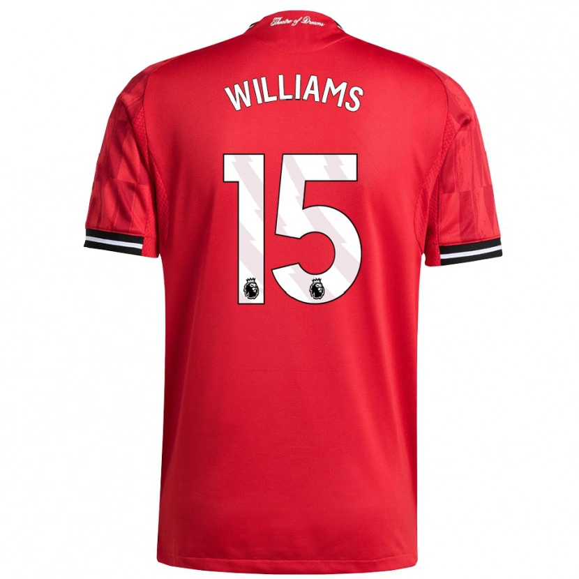 Danxen Mujer Camiseta Joe Williams #15 Rojo Negro Blanco 1ª Equipación 2025/26 La Camisa