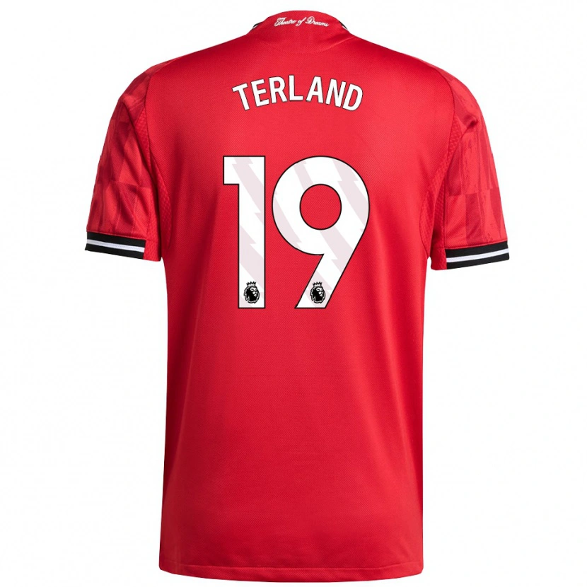 Danxen Mujer Camiseta Elisabeth Terland #19 Rojo Negro Blanco 1ª Equipación 2025/26 La Camisa