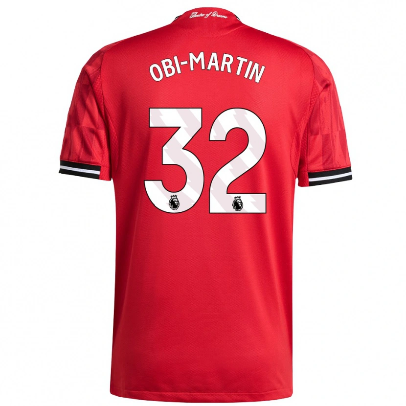 Danxen Mujer Camiseta Chido Obi #32 Rojo Negro Blanco 1ª Equipación 2025/26 La Camisa