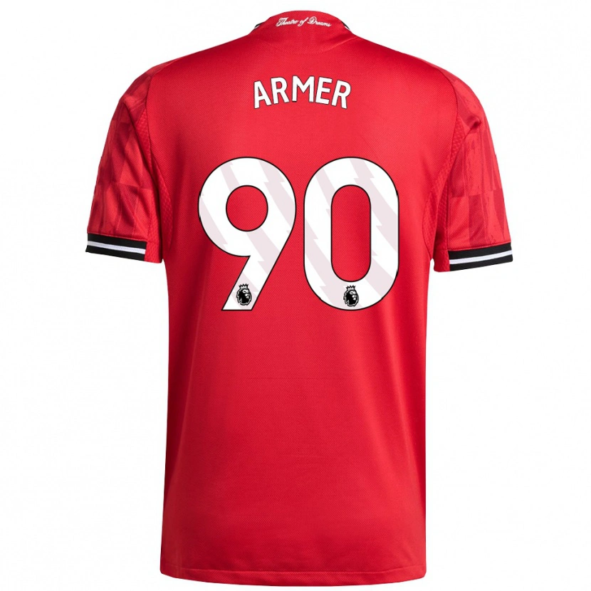 Danxen Mujer Camiseta Daniel Armer #90 Rojo Negro Blanco 1ª Equipación 2025/26 La Camisa