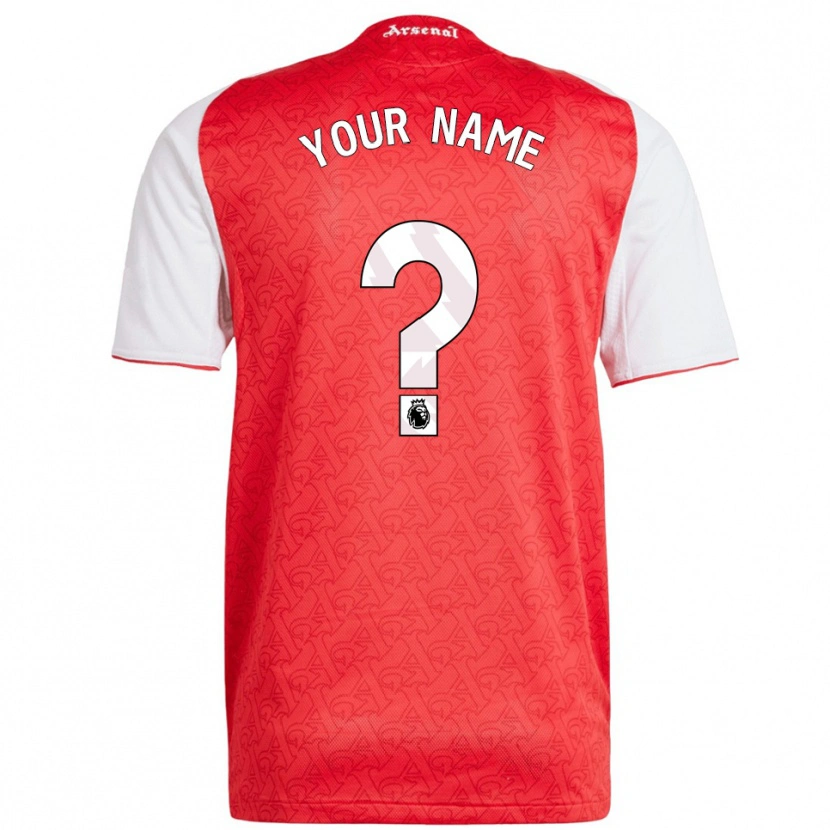 Danxen Mujer Camiseta Su Nombre #0 Rojo Blanco 1ª Equipación 2025/26 La Camisa