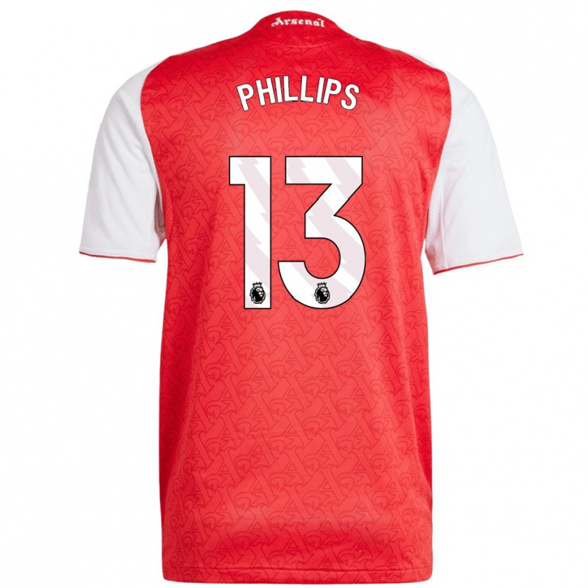 Danxen Mujer Camiseta Charlie Phillips #13 Rojo Blanco 1ª Equipación 2025/26 La Camisa
