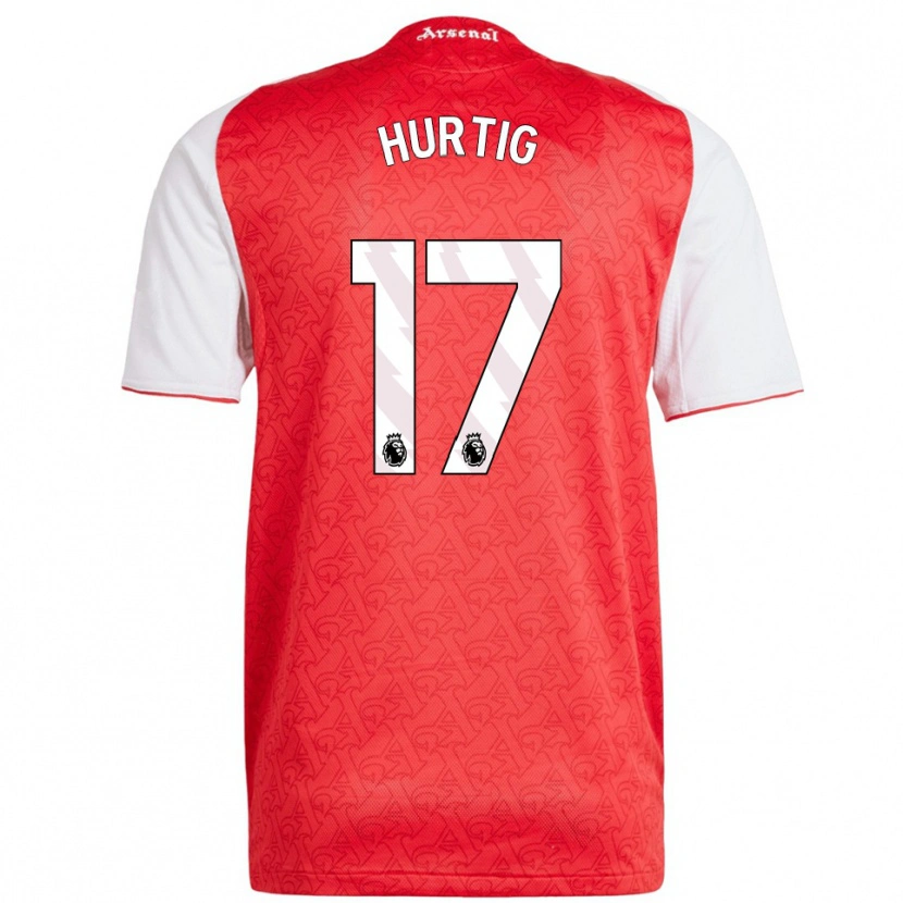 Danxen Mujer Camiseta Lina Hurtig #17 Rojo Blanco 1ª Equipación 2025/26 La Camisa