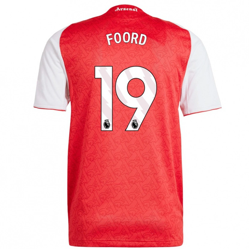 Danxen Mujer Camiseta Caitlin Foord #19 Rojo Blanco 1ª Equipación 2025/26 La Camisa