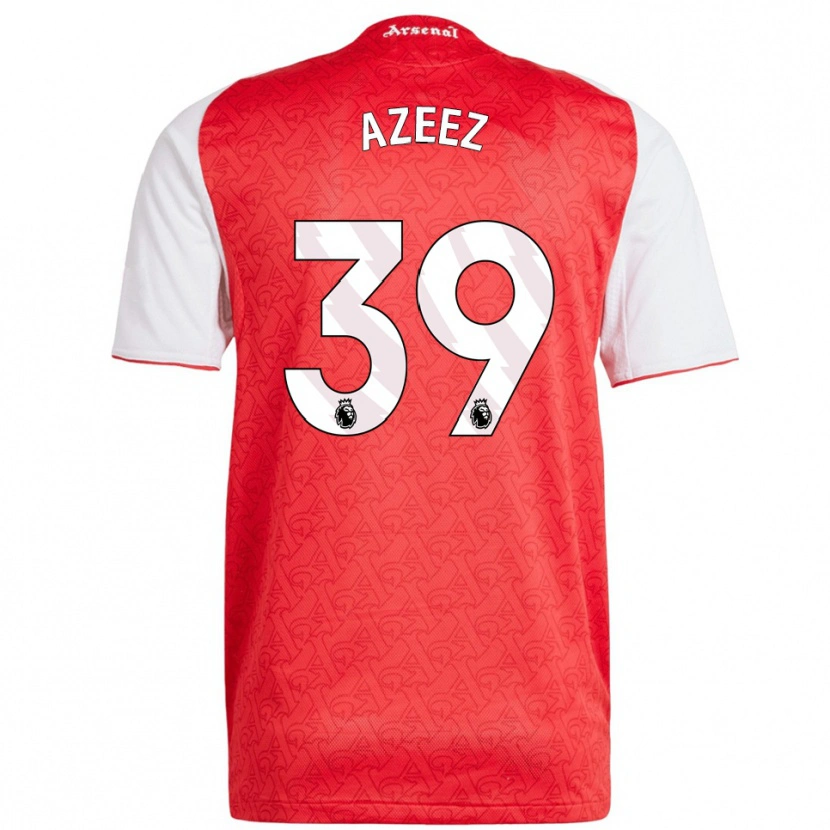 Danxen Mujer Camiseta Miguel Azeez #39 Rojo Blanco 1ª Equipación 2025/26 La Camisa