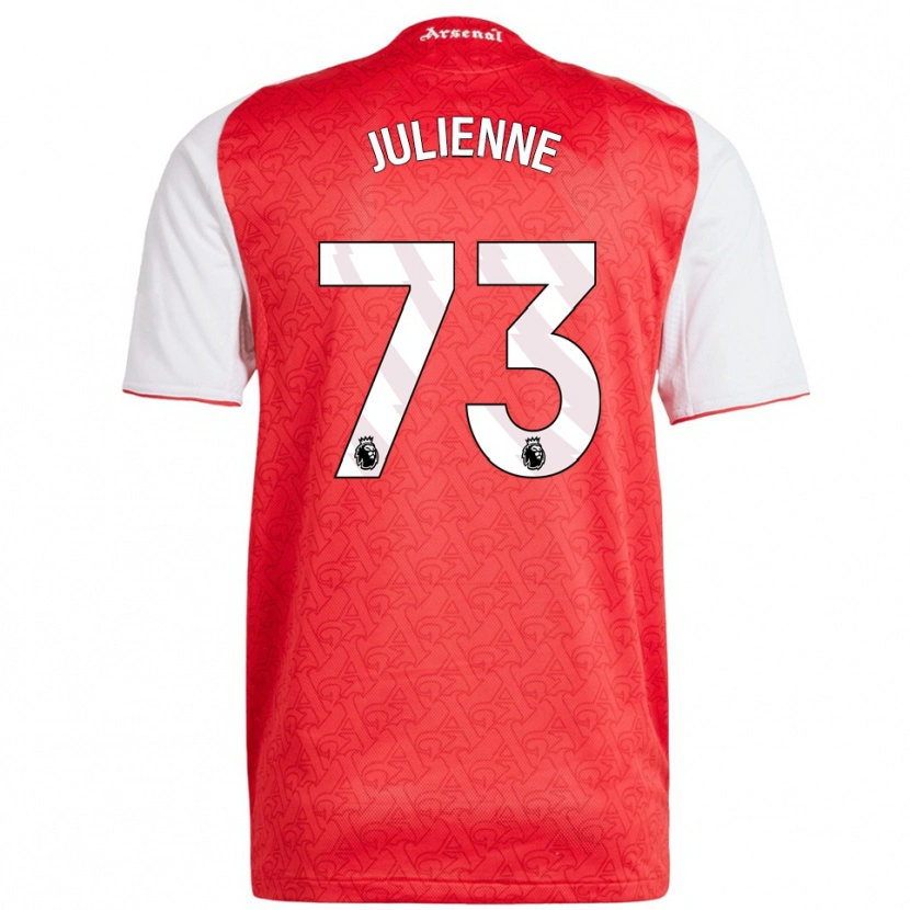 Danxen Mujer Camiseta Theo Julienne #73 Rojo Blanco 1ª Equipación 2025/26 La Camisa