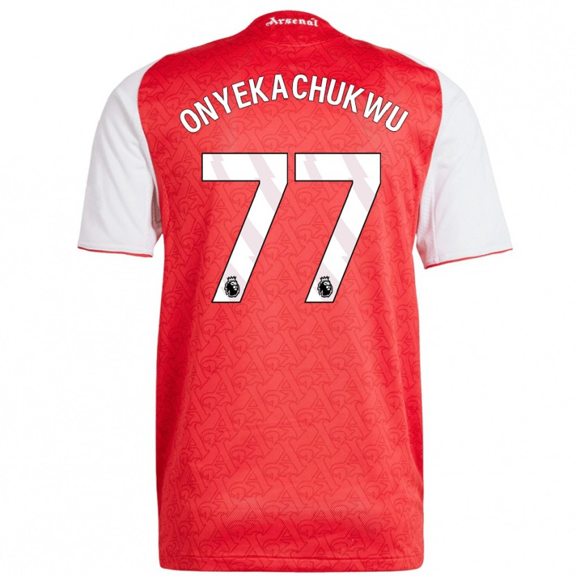 Danxen Mujer Camiseta Samuel Onyekachukwu #77 Rojo Blanco 1ª Equipación 2025/26 La Camisa