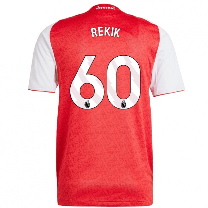 Danxen Mujer Camiseta Omar Rekik #60 Rojo Blanco 1ª Equipación 2025/26 La Camisa