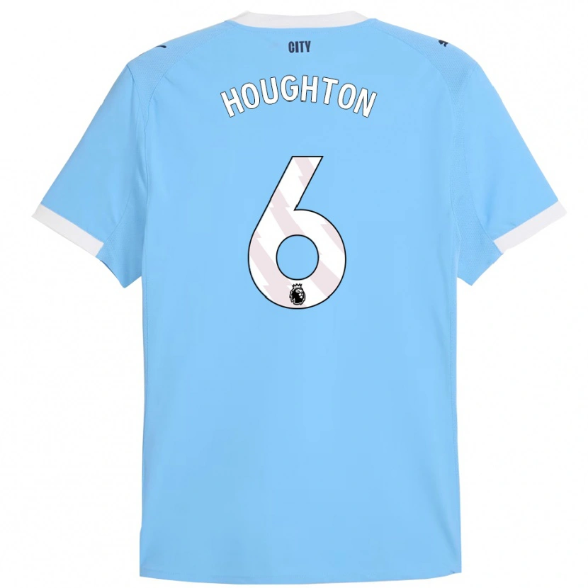 Danxen Mujer Camiseta Steph Houghton #6 Celeste Blanco 1ª Equipación 2025/26 La Camisa