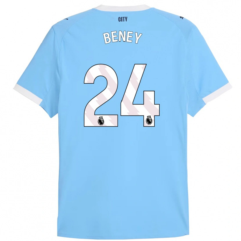 Danxen Mujer Camiseta Iman Beney #24 Celeste Blanco 1ª Equipación 2025/26 La Camisa