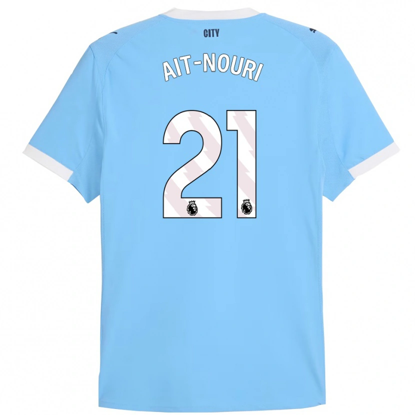 Danxen Mujer Camiseta Rayan Aït-Nouri #21 Celeste Blanco 1ª Equipación 2025/26 La Camisa