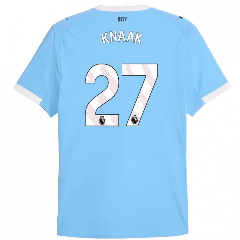 Danxen Mujer Camiseta Rebecca Knaak #27 Celeste Blanco 1ª Equipación 2025/26 La Camisa