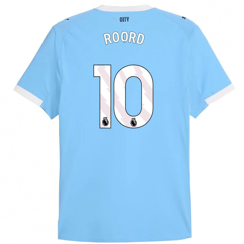 Danxen Mujer Camiseta Jill Roord #10 Celeste Blanco 1ª Equipación 2025/26 La Camisa