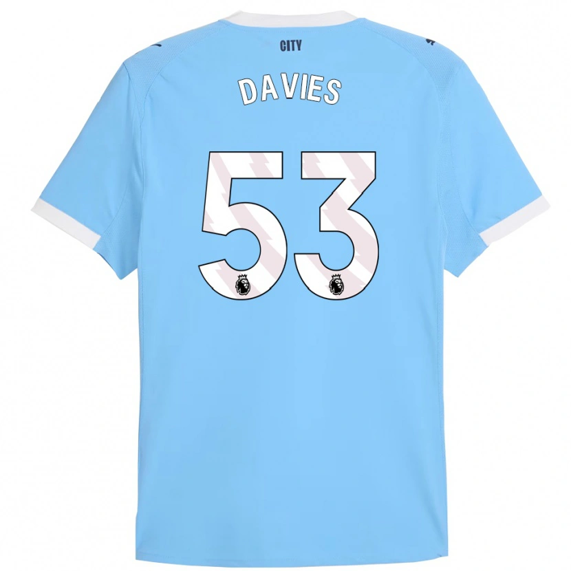 Danxen Mujer Camiseta Mayzee Davies #53 Celeste Blanco 1ª Equipación 2025/26 La Camisa