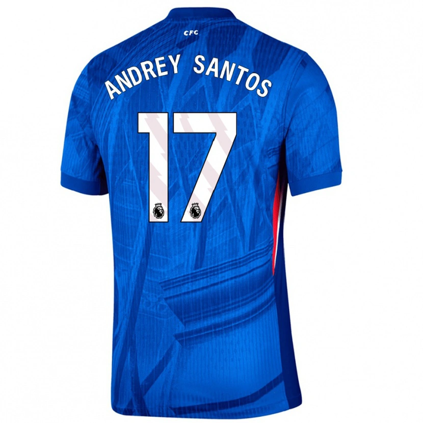 Danxen Mujer Camiseta Andrey Santos #17 Azul Blanco 1ª Equipación 2025/26 La Camisa