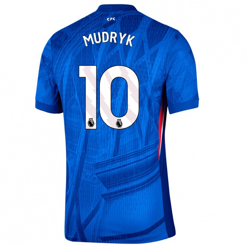 Danxen Mujer Camiseta Mykhaylo Mudryk #10 Azul Blanco 1ª Equipación 2025/26 La Camisa