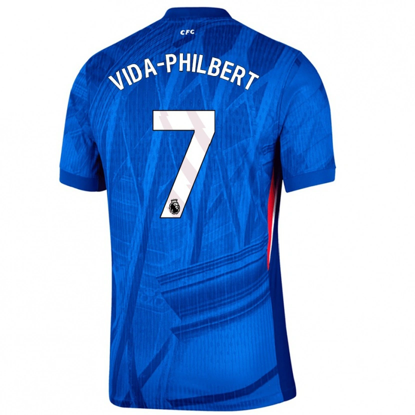 Danxen Mujer Camiseta Joel Philbert #7 Azul Blanco 1ª Equipación 2025/26 La Camisa