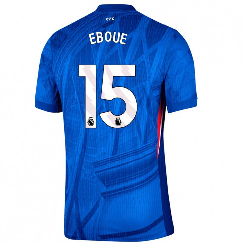 Danxen Mujer Camiseta Mathis Eboué #15 Azul Blanco 1ª Equipación 2025/26 La Camisa