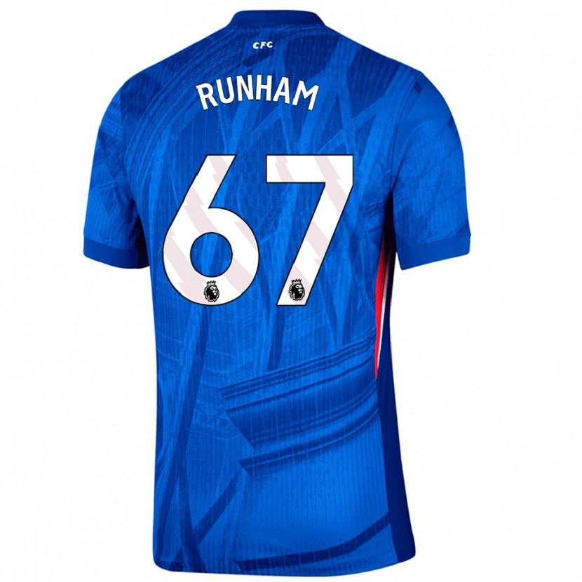 Danxen Mujer Camiseta Frankie Runham #67 Azul Blanco 1ª Equipación 2025/26 La Camisa
